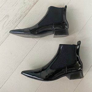 Zara Patent Booties, Size 6